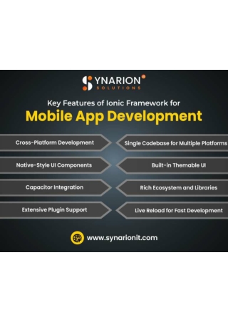 Key Features of Ionic Framework for Mobile App Development