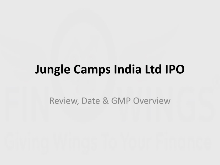 jungle camps india ltd ipo