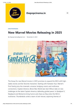 New Marvel Movies Releasing in 2025