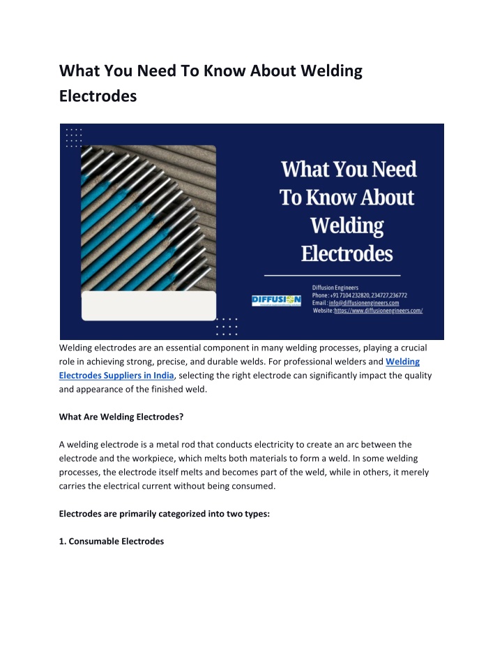 what you need to know about welding electrodes