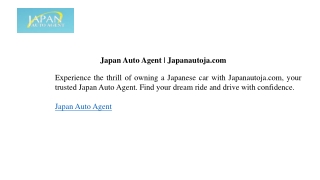 Japan Auto Agent  Japanautoja.com
