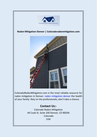 Radon Mitigation Denver  Coloradoradonmitigation.com