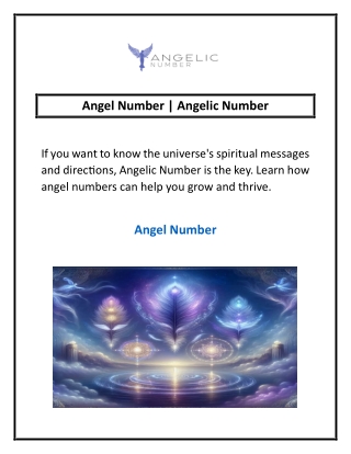 angel number angelic number