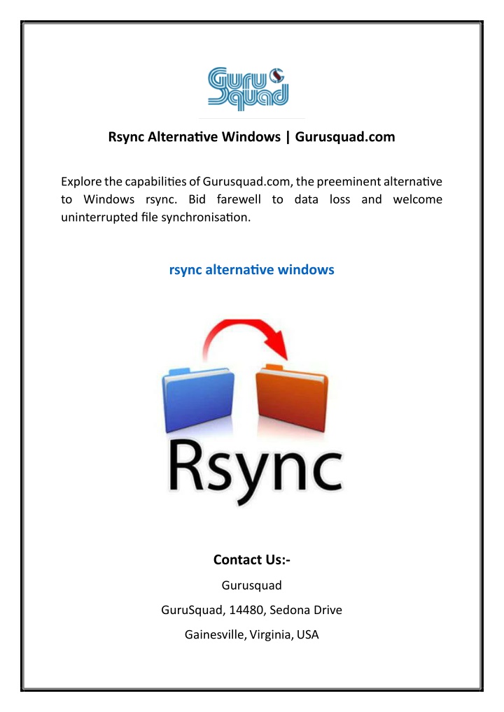 rsync alternative windows gurusquad com