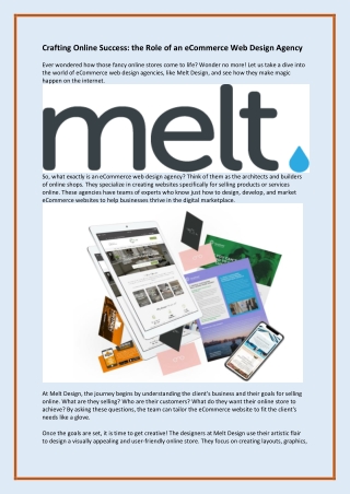 Melt Design - eCommerce Web Design Agency