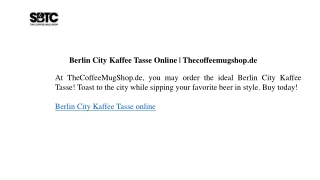 Berlin City Kaffee Tasse Online  Thecoffeemugshop.de