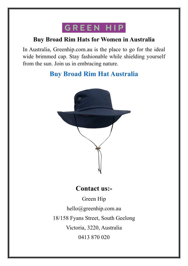 buy broad rim hats for women in australia