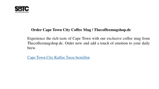 Order Cape Town City Coffee Mug  Thecoffeemugshop.de