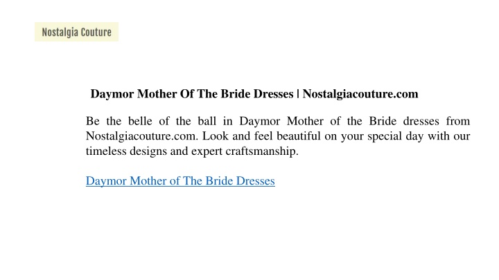 daymor mother of the bride dresses