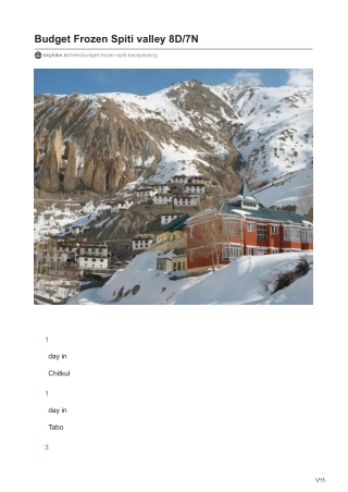 Frozen Spiti Valley