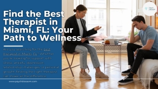 Find the Best Therapist in Miami, FL Your Path to Wellness