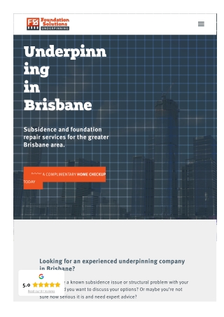 underpinn ing in brisbane