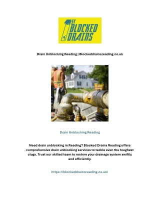 drain unblocking reading blockeddrainsreading