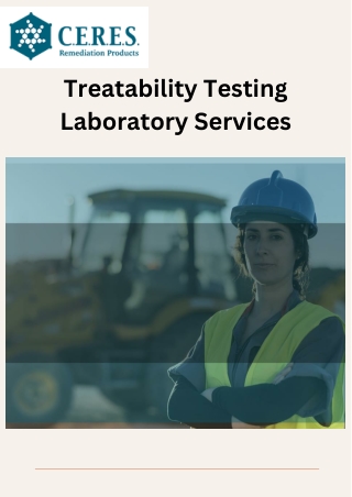 Treatability Testing Laboratory Services for Site Remediation