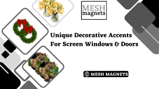 Christmas Screen Doors Décor - Mesh Magnets
