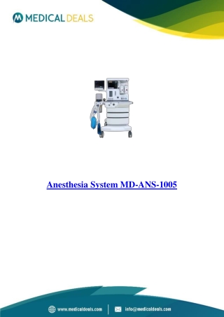 Anesthesia-System-MD-ANS-1005