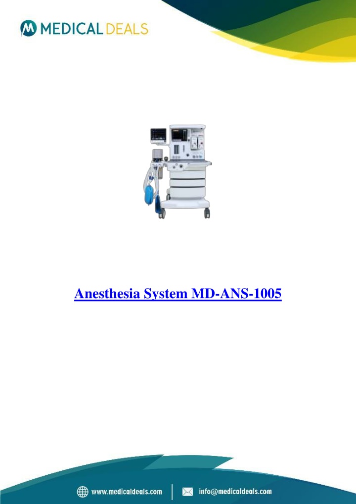 anesthesia system md ans 1005