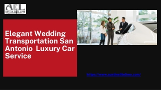 Elegant Wedding Transportation San Antonio  Luxury Car Service