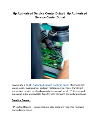 Hp Authorised Service Center Dubai _  Hp Authorised Service Center Dubai