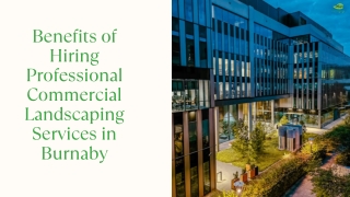 Benefits of Hiring Professional Commercial Landscaping Services in Burnaby