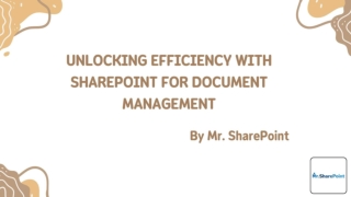 Unlocking Efficiency with SharePoint for Document Management