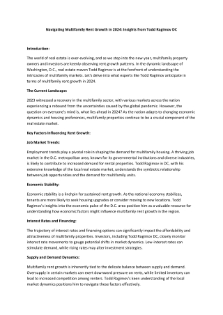 navigating multifamily rent growth in 2024