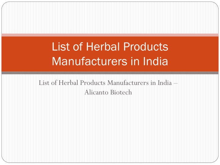 list of herbal products manufacturers in india