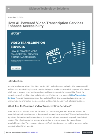 How AI-Powered Video Transcription Services Enhance Accessibility