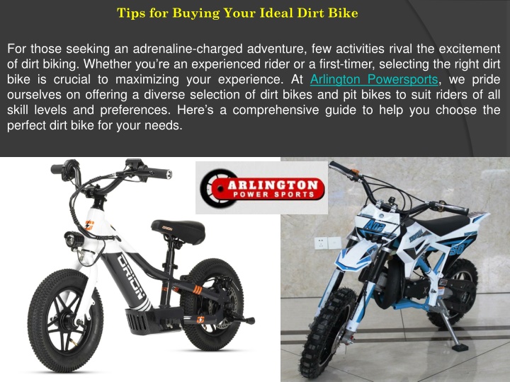 tips for buying your ideal dirt bike