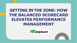 getting in the zone how the balanced scorecard