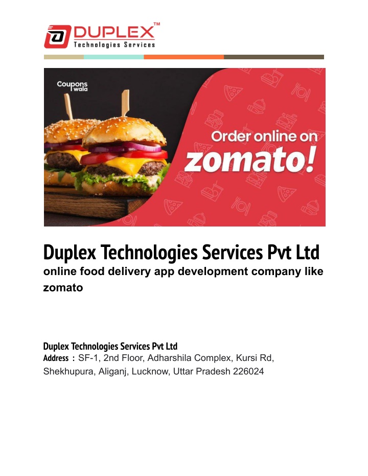 duplex technologies services pvt ltd online food