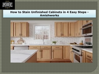 how to stain unfinished cabinets in 4 easy steps
