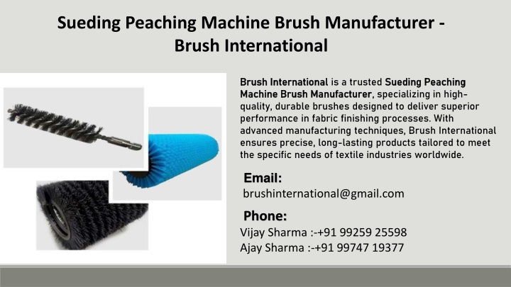 sueding peaching machine brush manufacturer brush