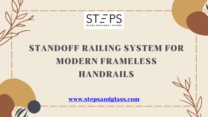 standoff railing system for modern frameless