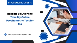 Reliable Solutions to Take My Online Psychometric Test for Me