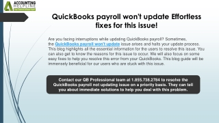 quickbooks payroll won t update effortless fixes for this issue