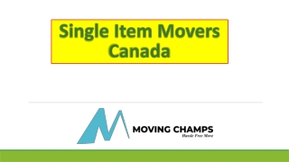 Single Item Movers Canada