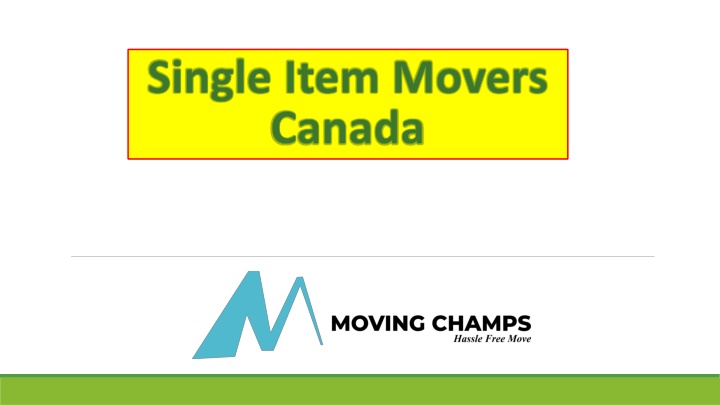 single item movers canada