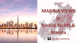 MARINA VIEWS In Rashid Yachts & Marina By Tesla Properties a Real Estate Company