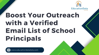 Boost Your Outreach with a Verified Email List of School Principals