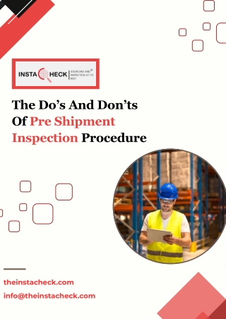 The Do’s And Don’ts Of Pre Shipment Inspection Procedure