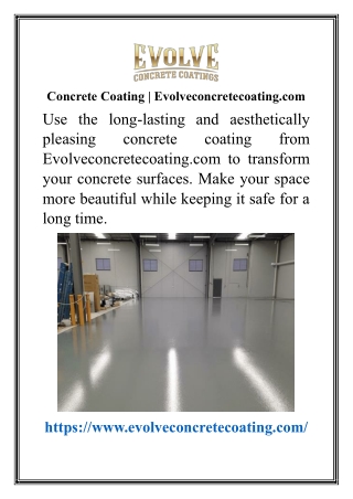 Concrete Coating  Evolveconcretecoating