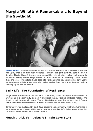 margie willett a remarkable life beyond