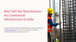 Best TMT Bar For Commercial Infrastructure in India