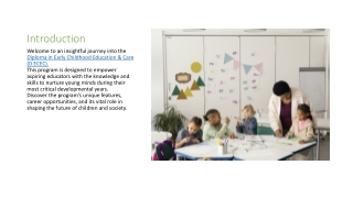 Shaping Futures - Exploring the Diploma in Early Childhood Education & Care