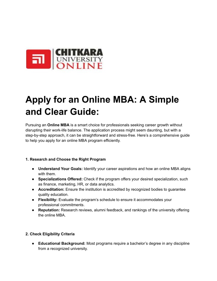 apply for an online mba a simple and clear guide