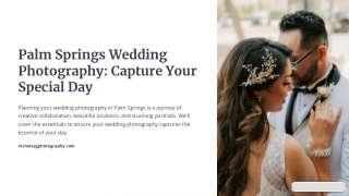 How to Plan Your Wedding Photography in Palm Springs CA