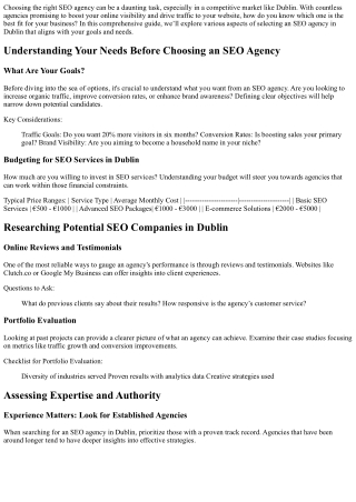 choosing the right seo agency can be a daunting
