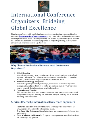 International Conference Organizers