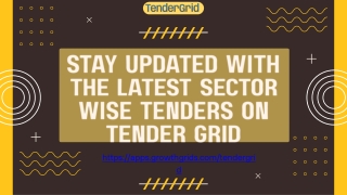 Stay Updated with the Latest Sector Wise Tenders on Tender Grid